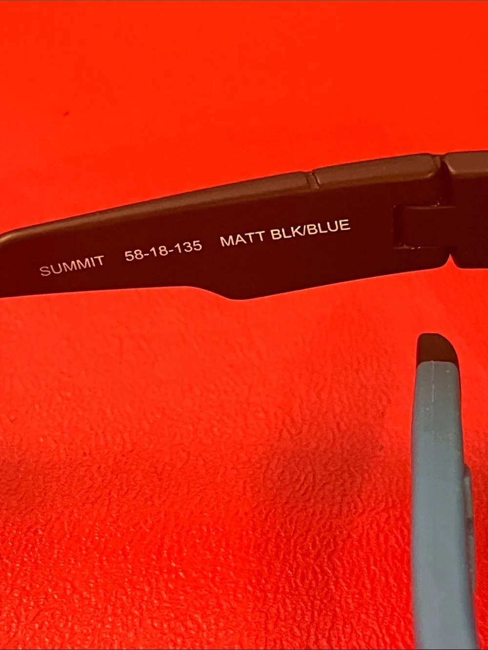 Denali SUMMIT Sunglasses Sporty Black with Light Blue Temples 58-18-135